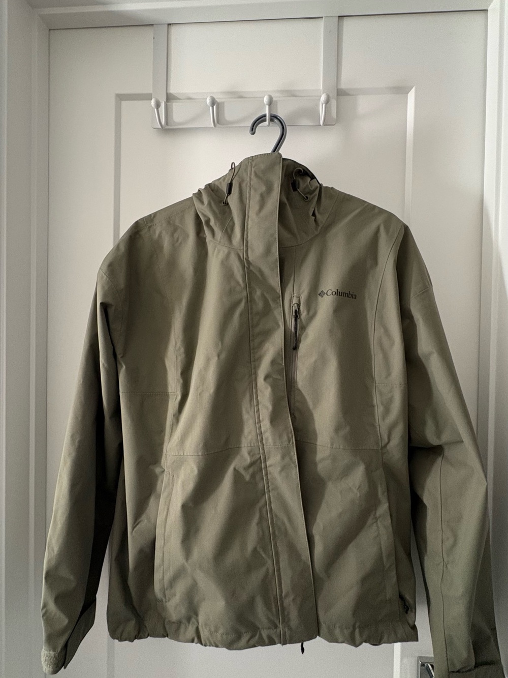 Columbia Women's Olive Green Hooded Waterproof Ski Jacket